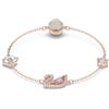 Swarovski 5485876 Braccialetto Swan Cigno Rosa