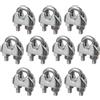 New Marine, 10 morsetti per fune in acciaio inox da 12 mm, resistenti all'acqua