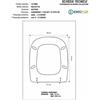 ACB/COLBAM Copriwater Hatria SELECTA BIANCO Cerniera Cromo-Sedile-Asse Wc