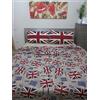 Pago Poco Completo Letto Singolo DISEGNO BANDIERA DEL REGNO UNITO PURO COTONE NA