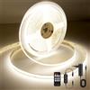 AXMOTUT Striscia LED COB 5 metri 24V, Striscia LED Bianco Naturale 4000K, 320LED