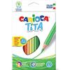 CARIOCA TITA, Matite Colorate, Set di Matite in Resina Esagonali, Pastelli per B