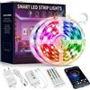 MULIN Striscia Wifi LED Doppia Bobina Tot 15 MT 5050 RGB Smd Strip Led App Telecomando