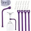 YouU 4 pezzi Supporti Reggi Bicchieri da Vino，10 pezzi Punte per Cestello Lavast