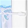 Dekohaken24 Asta allungabile per tende "Basic" Fix-Klick 55-80 cm colore bianco, asta (k3m)