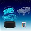 Sosowlight 2 in 1,Dream car,Auto sportive, lampada LED 3D illusion, telecomando