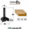 Fraiser Tornado - fresa per spianare legno diametro 35 mm, gambo 8 mm, con 3 ins