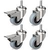 RAVN HAMAN Set di 4 Ruote pivottanti per mobili 50 mm con perno filettato 10 mm