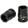 KS Tools 515.1522 Bussola Esagonale per Avvitatori ad Impulsi, Corta, 22 mm, 3/8