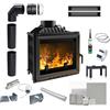 Kratki Caminetto ghisa KRATKI ANTEK Ø180 10kW legna EKOPROJEKT kit montaggio