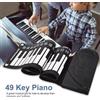 andowl TASTIERA PIEGHEVOLE RICARICABILE USB PIANOFORTE PORTATILE A BATTERIA CON 49TASTI