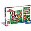 Clementoni - 25298 - Supercolor Puzzle - Disney Mickey and Friends - 3x48 Pezzi