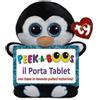 TY Peluche Penni originale porta tablet TY pinguino con base pulisci schermo