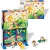 Ravensburger - Puzzle, Spedizione nella Giungla, Linea Puzzle & Play 3x24 Pezzi,