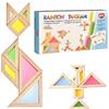 BOHS Gioco Educativo Tangram - Set di 7 Blocchi Geometrici Colorati e