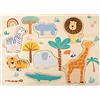 small foot 11701 Puzzle tematico "Safari", in legno, dai 2 anni in su, nei color