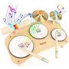 Vanplay Giochi Bambini Tamburo Bambino Strumenti Musicali Batteria per Bambini G