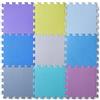 Meitoku Tappeto Puzzle in Gomma Eva per Bambini. Spessore 1 cm. 9 Pezzi intercam