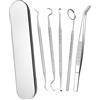 HUVZOR 6PCS kit pulizia denti,ablatore tartaro ultrasuoni