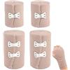PetGlimmer 4Pcs Benda Elastica Compressiva con Clip In Metallo,Bende Elastiche Mediche a Co