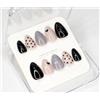 NailArté Unghie Finte dipinte a mano, modello Almond Mandorla Corta, Rosa Pesca