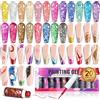 Clara Colors 20pcs Gel Liner Semipermanente per Unghie, 7ml Oro Argento rosso ve