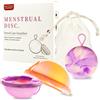 Hpbaggy Disco Mestruale Set,con 1 Disco Mestruale M+1 Disco Mestruale L,silicone Disc...