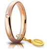 Unoaerre Fede Nuziale Unoaerre Comoda 3,5 mm Oro Rosa 18 kt Con Diamante