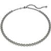 Swarovski 5682593 Collana Imber Tennis Taglio tondo Grigia Placcato Rutenio