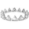 Swarovski 5600864 Braccialetto Ortyx Taglio triangolo Bianco Placcato Rodio