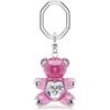 Swarovski 5735365 Portachiavi Teddy Orso Rosa Placcato rodio