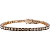 Fichera Preziosi Bracciale Tennis Donna in Oro Rosa 18 kt Diamanti Brown da 7,21 ct Rodio Nero...