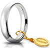 Unoaerre Fede Nuziale Unoaerre Comoda 4 mm Oro Bianco 18 kt