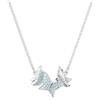 Swarovski 5662181 Collana Lilia Farfalla Blu Placcato Rodio