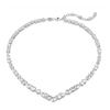 Swarovski 5665242 Collana Mesmera Taglio misto, Bianca, Placcato Rodio