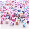 DAHI 400 Pezzi 8 x 8 mm Perline Quadrate con Lettere Grandi, Perline Lettere Col