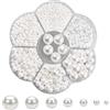 Huahuanghui Perline bianche 1150 pezzi 3/4/5/6/8/10/12 mm, perinfalare, artigianato, collane