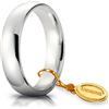 Unoaerre Fede Nuziale Unoaerre Comoda 5 mm Oro Bianco 18 kt
