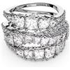 Swarovski 5584646 Anello Twist Wrap Taglio misto Bianco Placcato Rodio