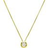 Collana oro giallo 18kt catenina veneziana punto luce diamante naturale 0,01 ct