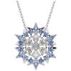 Swarovski 5737619 Pendente e spilla Magic Fiocco Di Neve Blu Placcato rodio