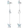 Swarovski 5662182 Orecchini pendenti Lilia Farfalla Blu Placcato Rodio