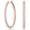 Swarovski 5383938 Orecchini a cerchio Stone Pavé Grandi Bianchi Placcato Oro