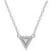 Swarovski 5642983 Collana Ortyx Taglio a triangolo bianco Placcato Rodio