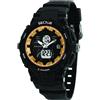 Sector No Limits Orologio Sector Ex-09 r3251296004 watch Silicone Nero Oro Digitale crono Sveglia