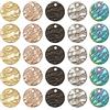 PH PandaHall Pendenti Rotondi Piatti In Acciaio Inossidabile 50pc 5 colori 10.5m