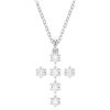 Swarovski 5675576 Pendente Insigne Taglio tondo Croce Bianco Placcato Rodio