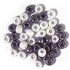 Rayher Rondella Vetro, Opaco, GRIG-Lilla-Bianco, Ø 6Mm, Scatolina 55G, 1441600