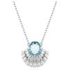 Swarovski 5689195 Pendente Idyllia Conchiglia Blu Placcato rodio