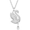 Swarovski 5647546 Collana Iconic Swan Cigno Lunga Bianca Placcato Rodio